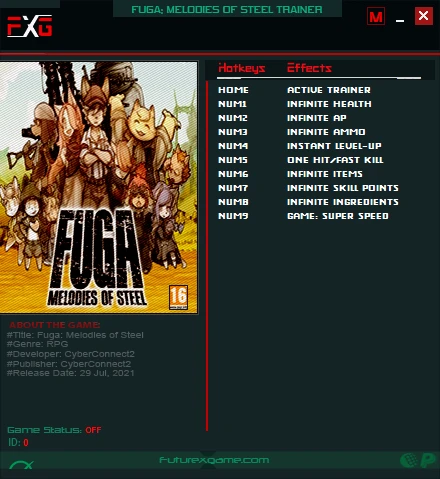 Fuga: Melodies of Steel: Трейнер/Trainer (+9) [1.0] {FutureX}