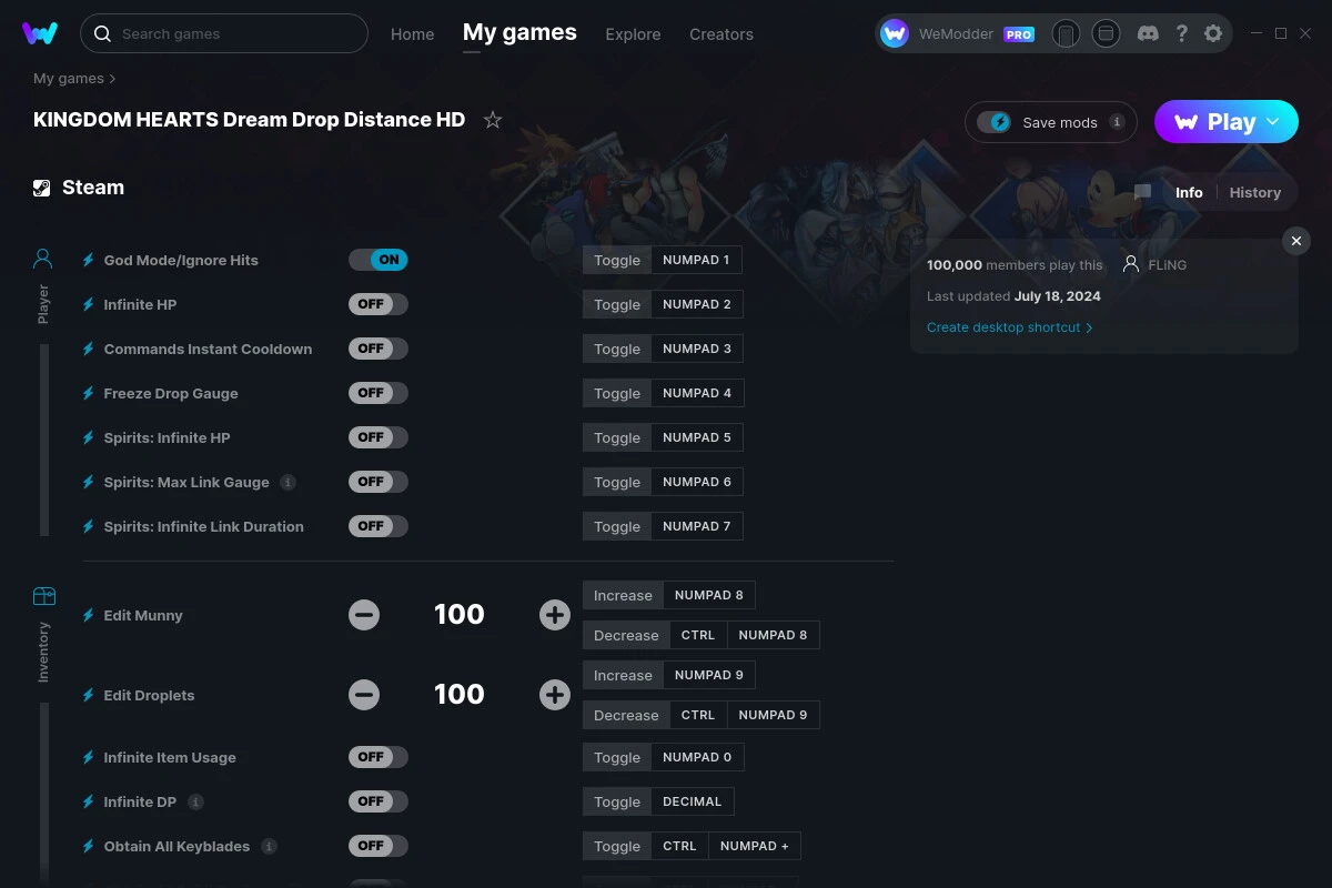 Kingdom Hearts 0.2: Birth by Sleep - A Fragmentary Passage "Трейнер +13" [UPD: 18.07.2024] {FLiNG / WeMod}