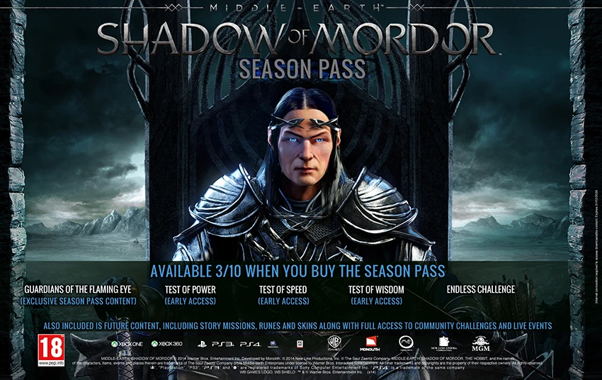 Трейлер сезонного пропуска Middle-earth: Shadow of Mordor