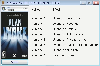 Alan Wake: Трейнер/Trainer (+8) [1.06.17.0154] {Chris/GGHZ}