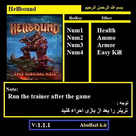 Hellbound: Трейнер/Trainer (+4) [1.1.1] {Abolfazl.k}