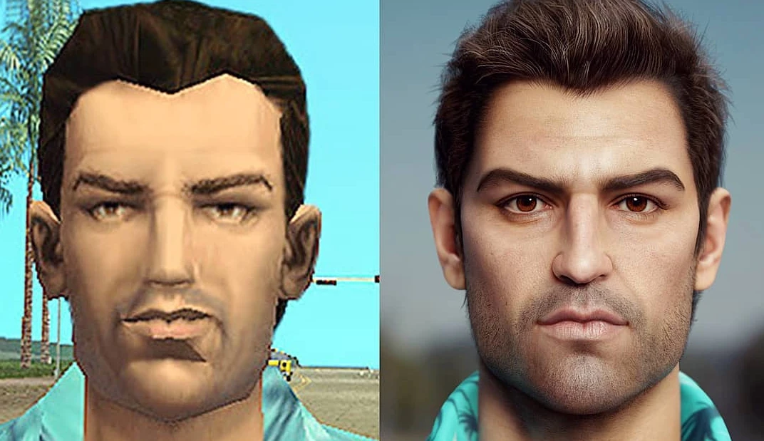 GTA: Vice City в 2020 году - художник показал, как бы выглядел Томми Версетти