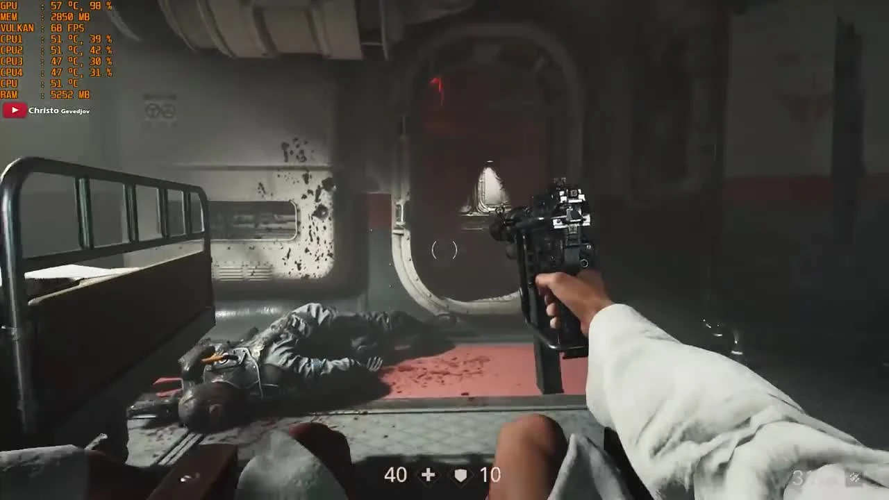 Wolfenstein 2: The New Colossus [PC] GTX 1050 Ti 4GB GDDR5 & Intel Pentium G4560. Тест производительности