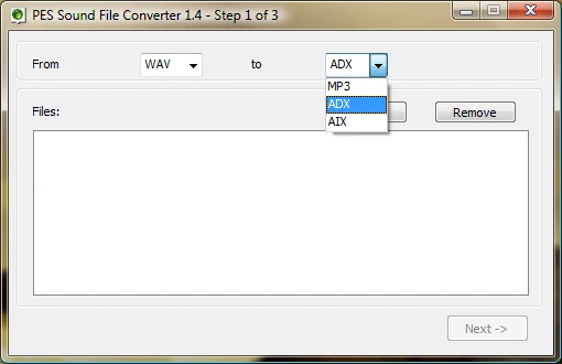 PES Sound File Converter 1.4