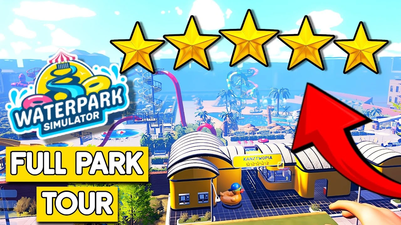 Waterpark Simulator: Прогулка по пятизвездочному аквапарку в игре