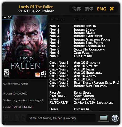 Lords of the Fallen: Трейнер/Trainer (+22) [1.6] {FLiNG}