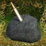 The Sims 3 "Декор "Меч короля Артура" (King Wanted - Sword in rock deco! (Medieval Challenge))"