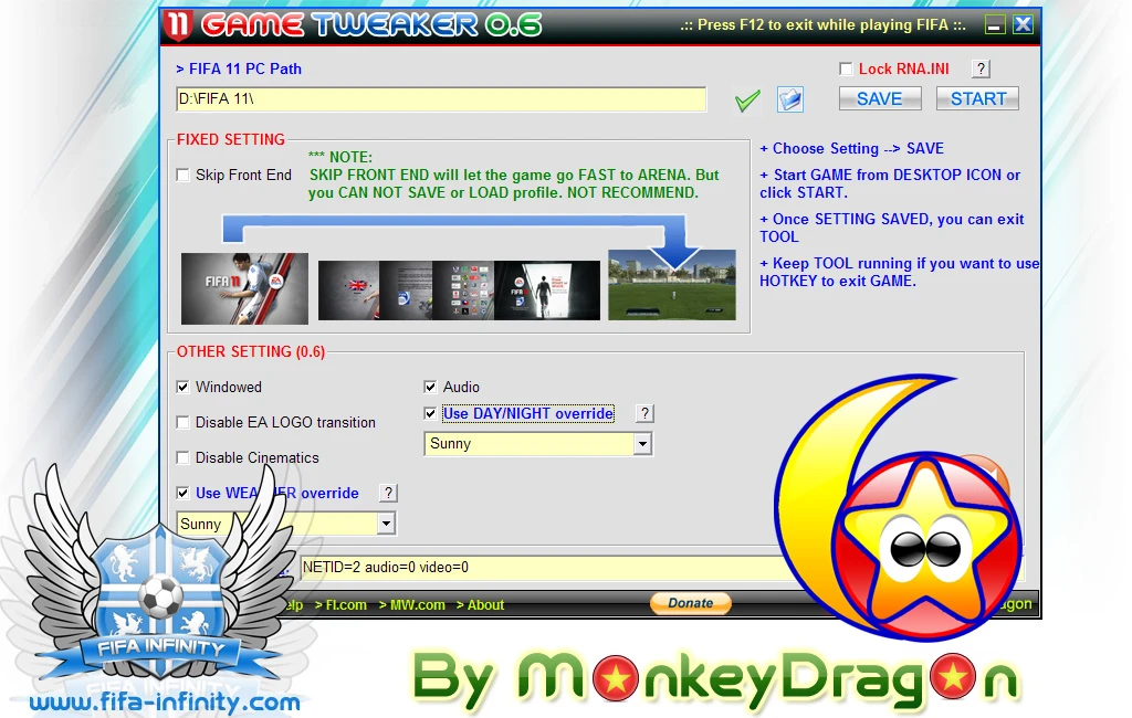 FIFA 11 "GAME Tweaker 0.9"