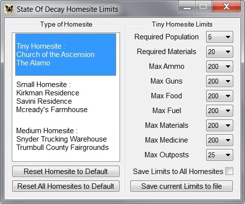 State of Decay: Редактор. Снятие ограничений