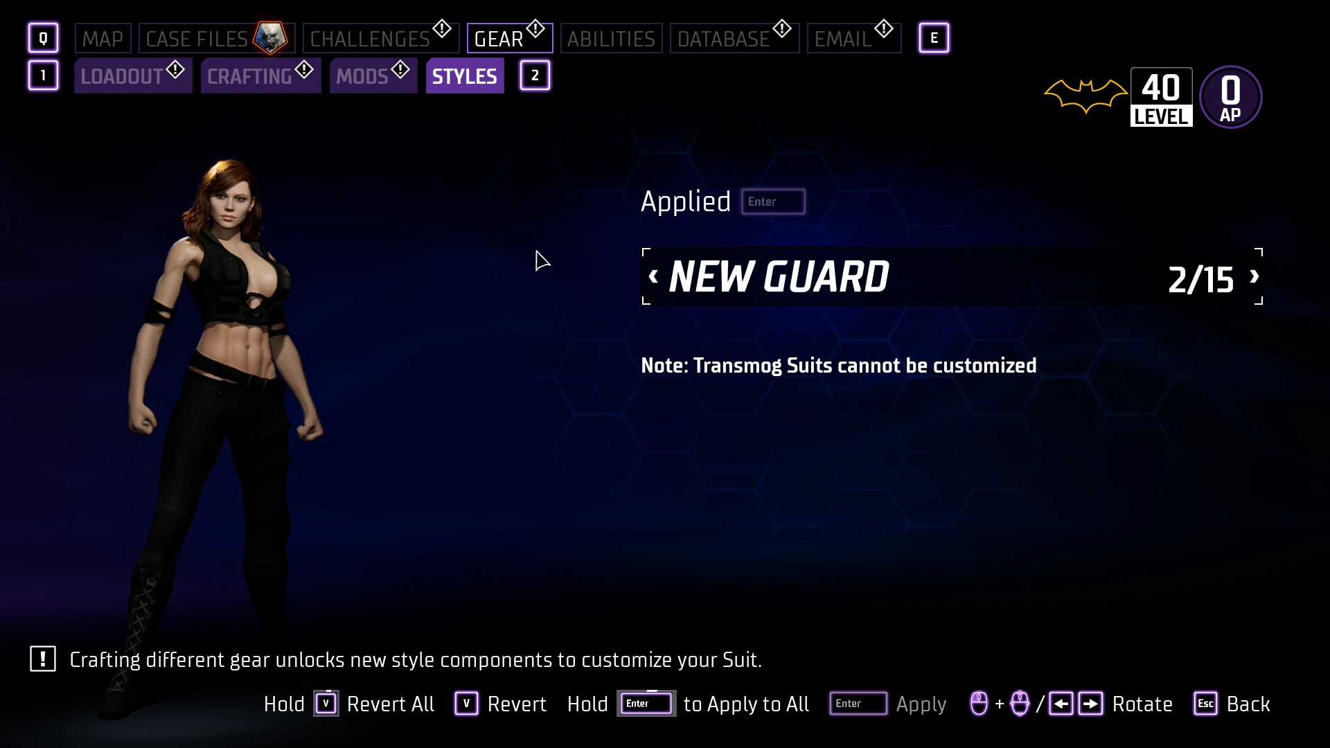 Gotham Knights "Костюм Сони Блейд для Бэтгёрл"