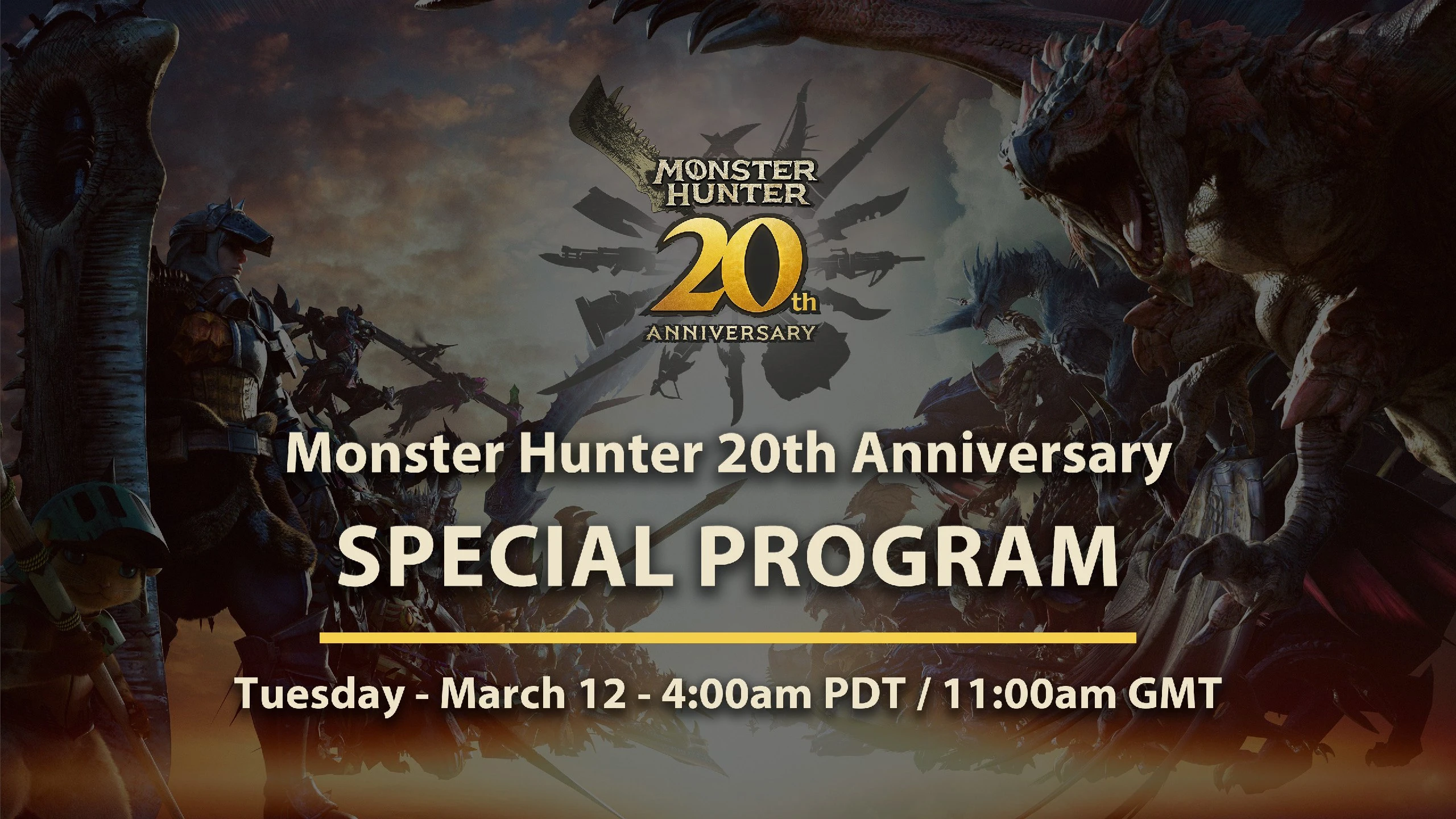 12 марта пройдет трансляция в честь 20-летия франшизы Monster Hunter