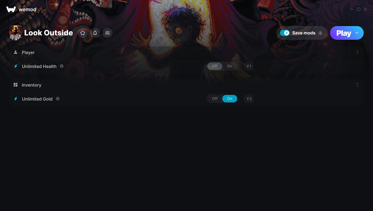 Look Outside "Трейнер +2 от WeMod: Здоровье, золото"