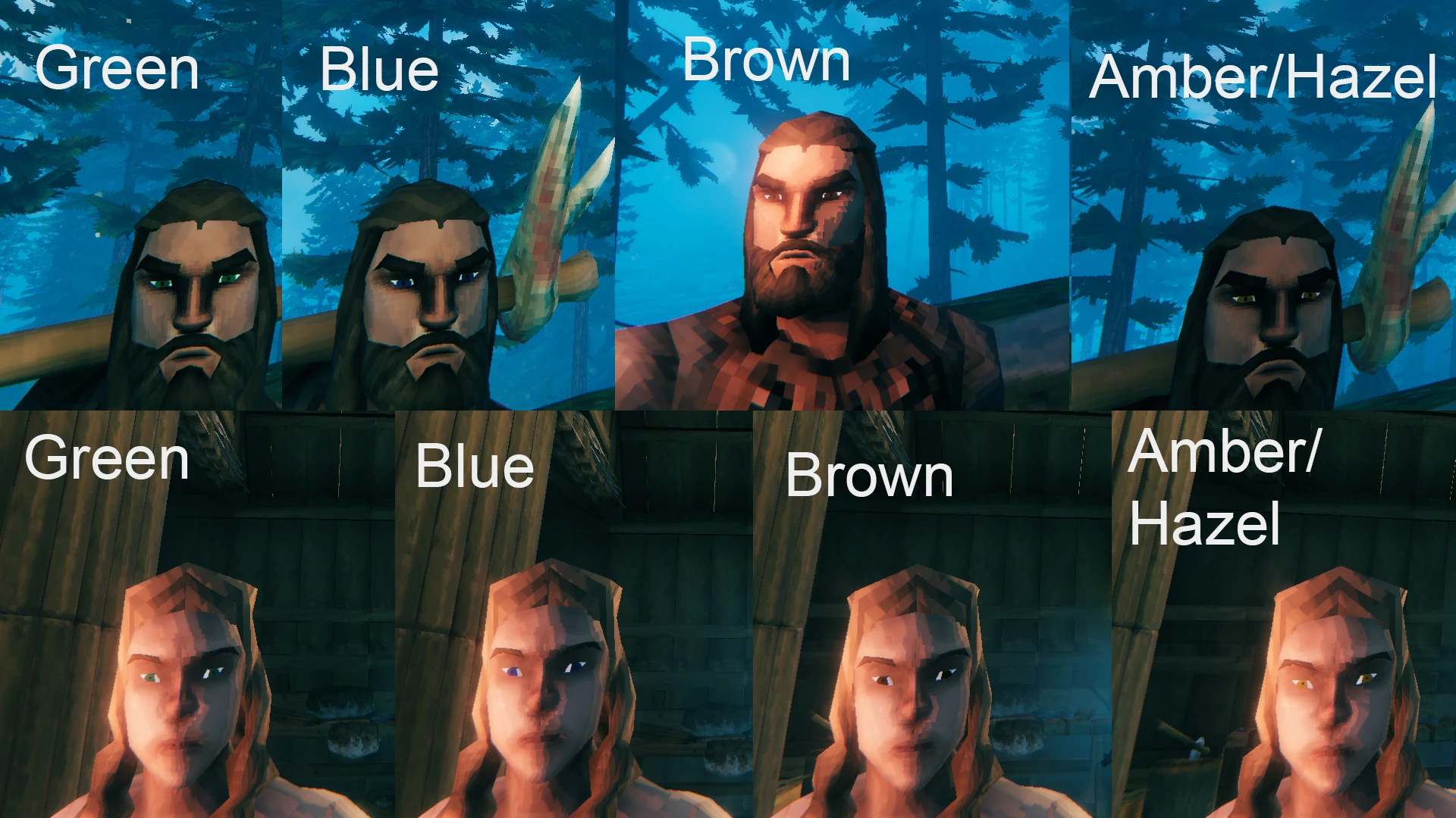 Valheim "Реалистичные глаза для персонажа"