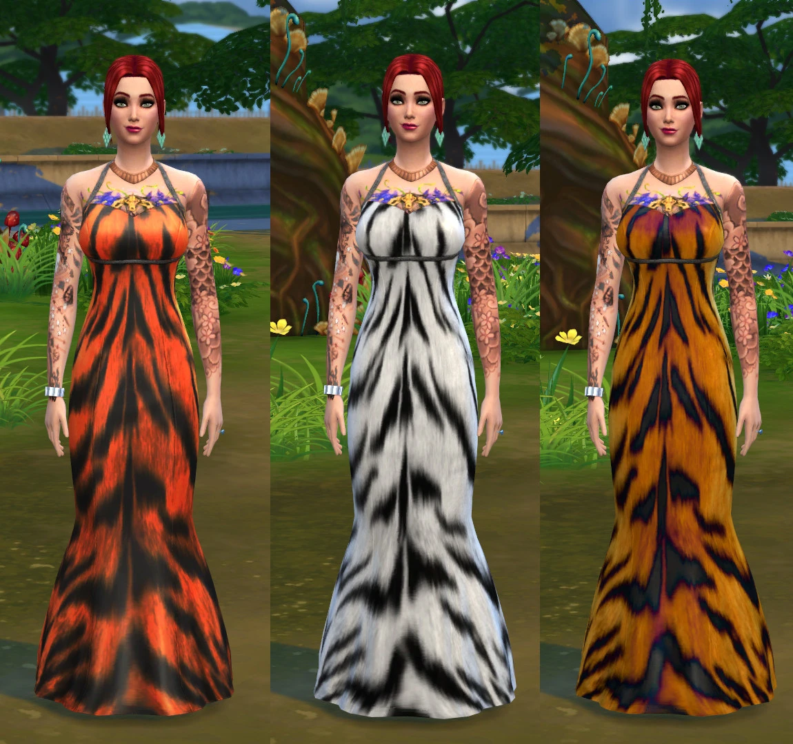 Sims 4, the "Tigerdress for Partysims"
