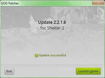 Shelter 2 "Update 2.2.1.6 GOG"