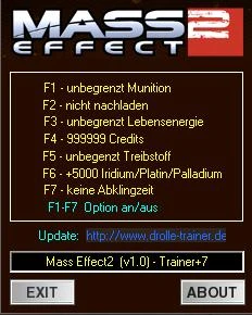 Mass Effect 2: Трейнер (+7) [1.0]