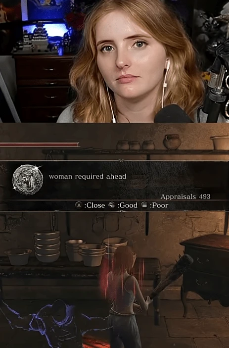 Женщина требуется впереди