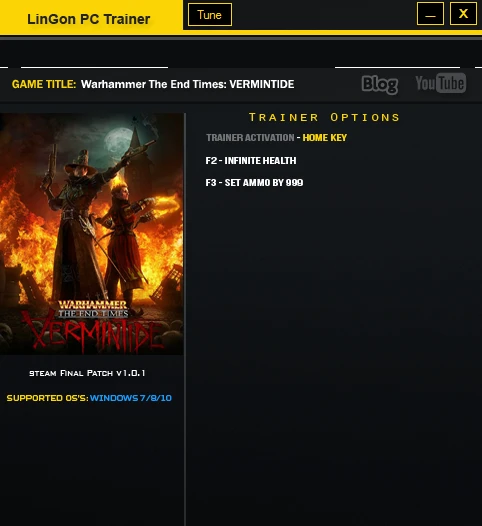 Warhammer: End Times &#8212; Vermintide: Трейнер/Trainer (+2) [1.0] {LinGon}