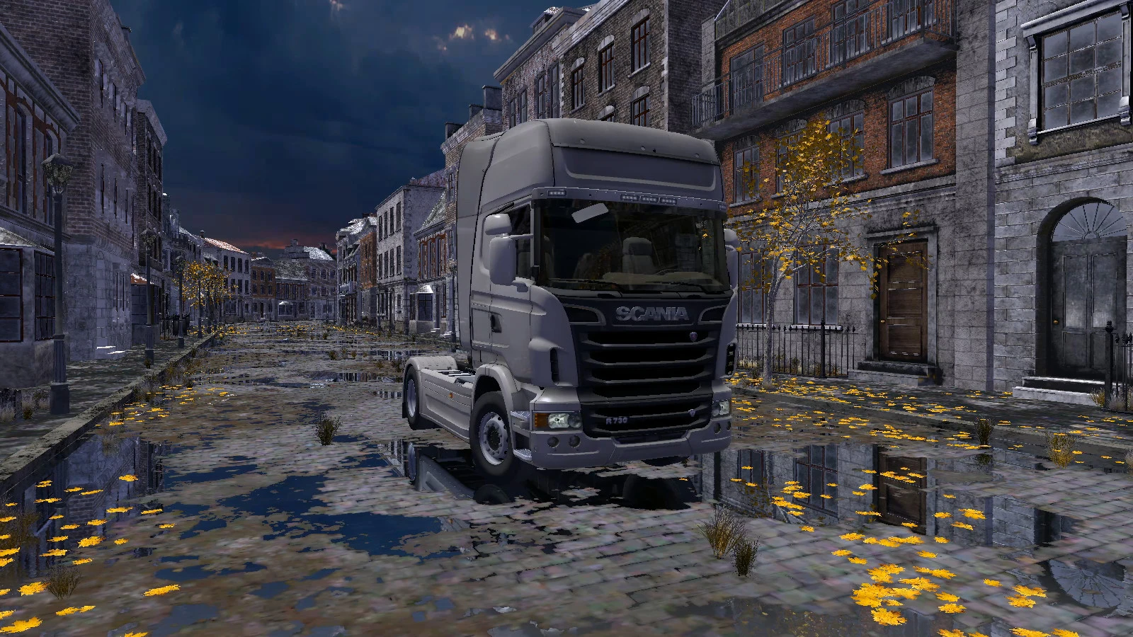 Euro Truck Simulator 2 "Новый вариант оформления меню После дождя" [1.46]