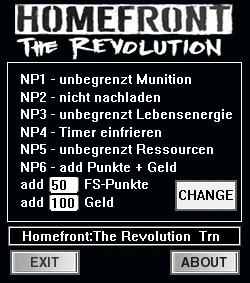 Homefront: The Revolution: Трейнер/Trainer (+8) [6.03.17] {dR.oLLe}