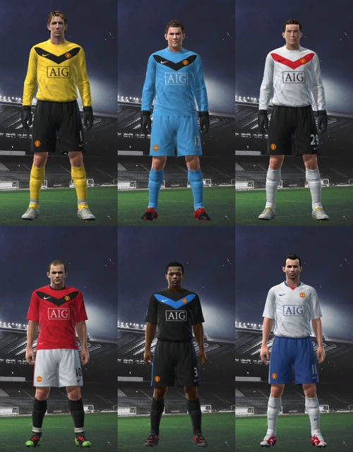 PES 2009 "Manchester United 09/10 Kit Set by Nicklaaas"