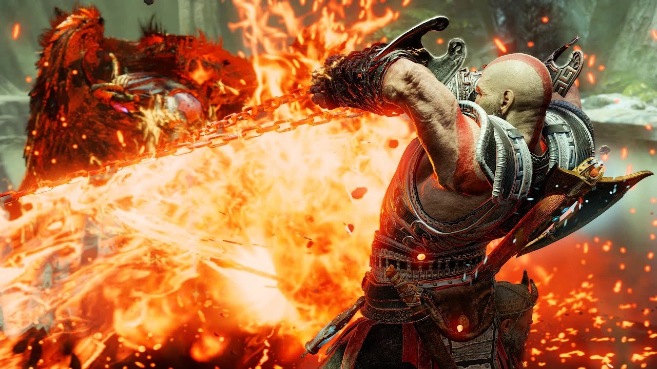 Безумно красивое избиение Валькирии Кратосом