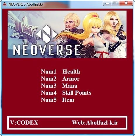 NEOVERSE: Трейнер/Trainer (+5) [1.0] {Abolfazl.k}