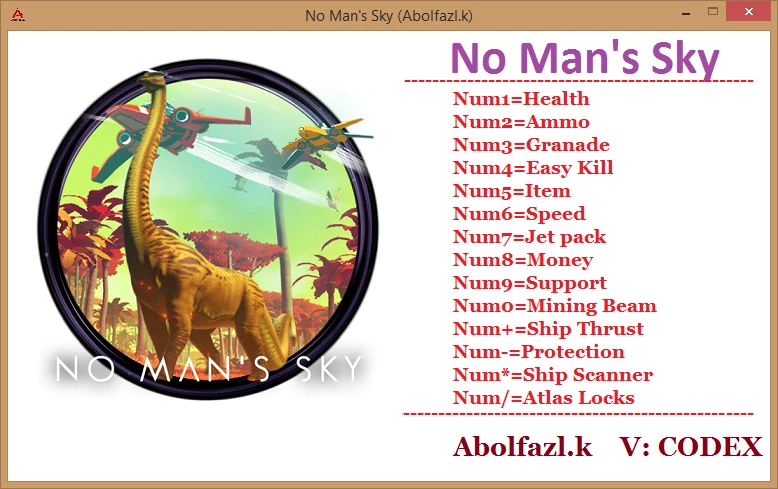 No Man's Sky: Трейнер/Trainer (+14) [1.1] {Abolfazl.k}