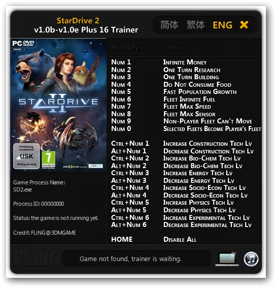 StarDrive 2: Трейнер/Trainer (+16) [1.0b - 1.0е] {FLiNG}