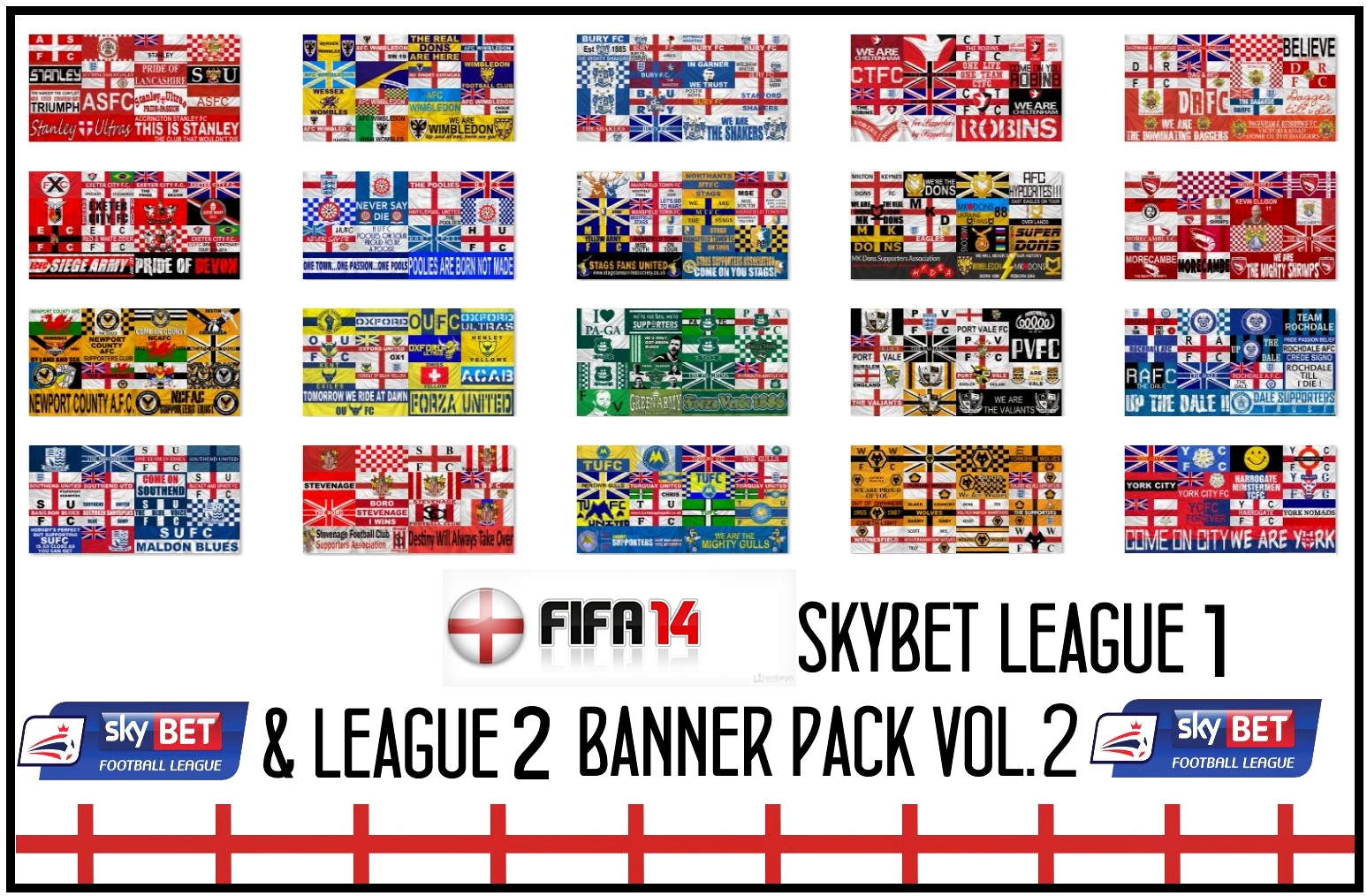 FIFA 14 "SKYBET League 1 & League 2 Banner Pack Vol.2"
