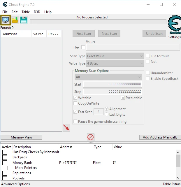 Drug Dealer Simulator: Таблица для Cheat Engine [UPD: 21.07.2020] {MansonJr}