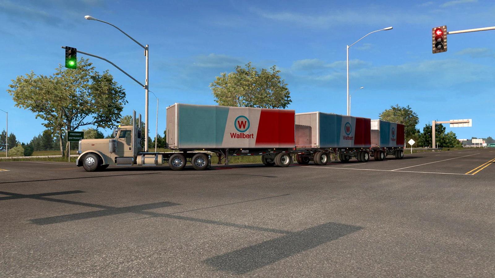 American Truck Simulator "Двойные и тройные прицепы в трафике" [1.47]