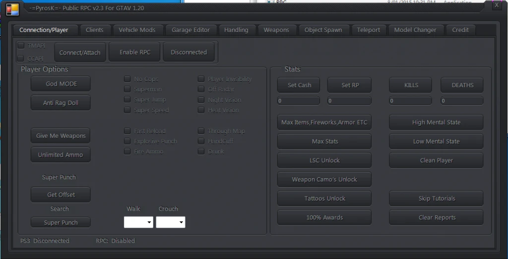 Grand Theft Auto 5: RPC - Recovery Tool And Source 2.3 [1.20] [PS3] {-=PyrosK RPC=-}