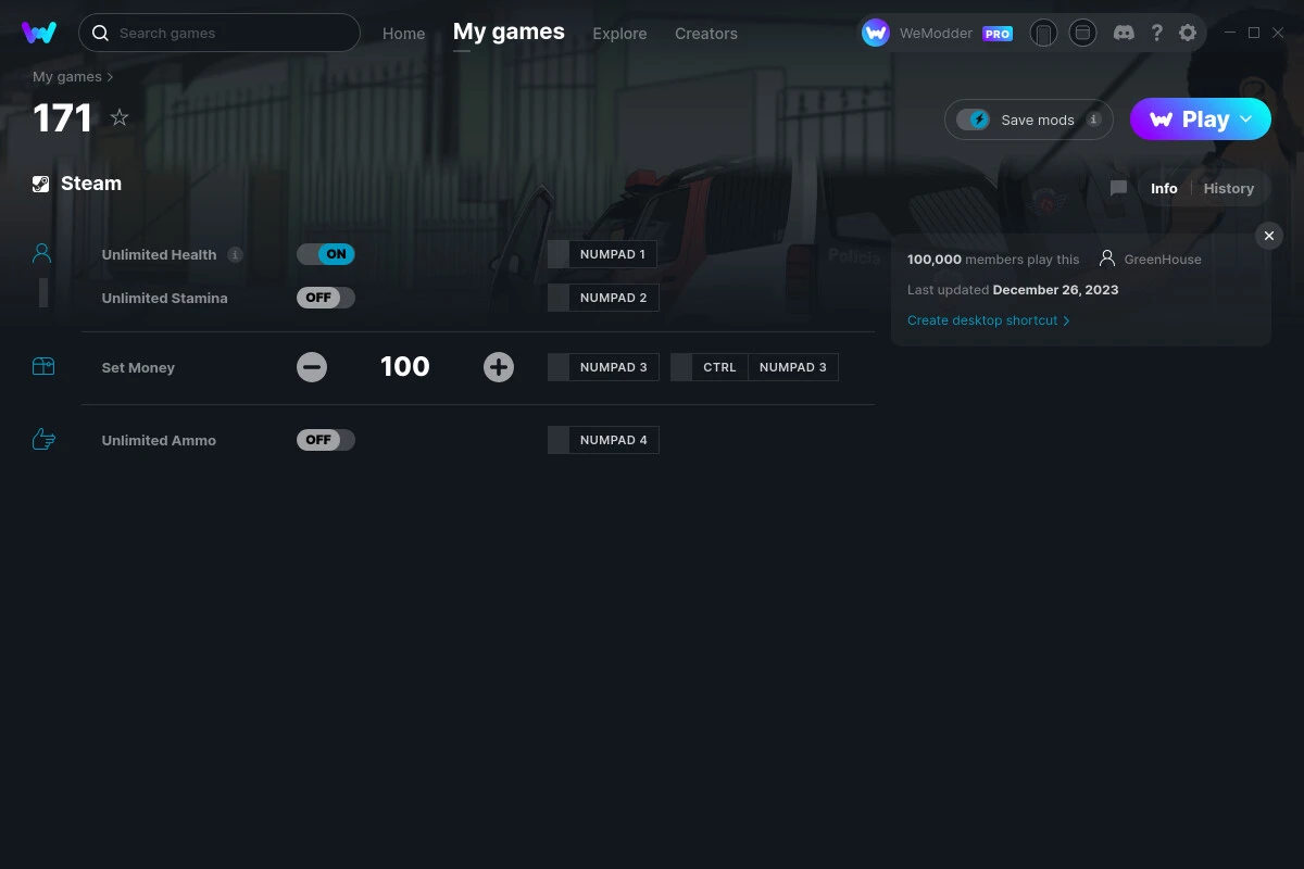 171 "Трейнер +6" [UPD: 26.12.2023] {GreenHouse / WeMod}