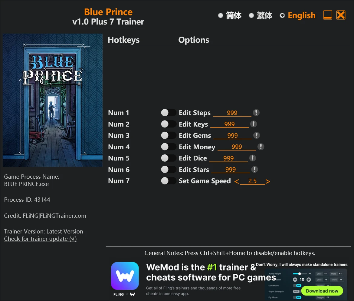 Blue Prince "Трейнер +7" [1.0] {FLiNG}