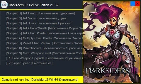 Darksiders 3 - Deluxe Edition: Трейнер/Trainer (+11) [v1.32] {Enjoy}