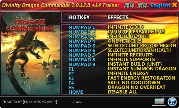 Divinity ~ Dragon Commander: Трейнер/Trainer (+14) [1.0.12.0] {FLiNG}