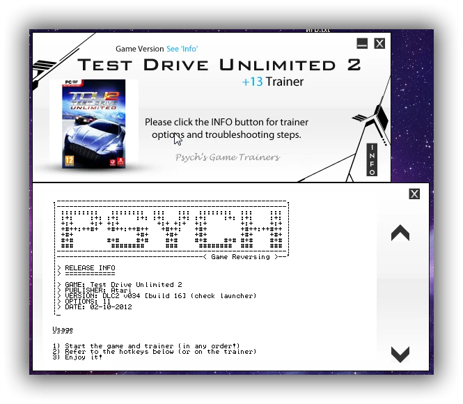 Test Drive Unlimited 2: Трейнер/Trainer (+13) [v034 build 16] {Psych}