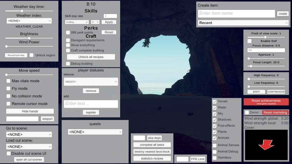 Survival: Fountain of Youth "Чит-Мод: Встроенные читы" [1.0.1] {Firetron}