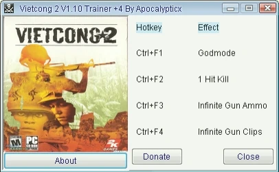 Vietcong 2: Трейнер (+4) [1.10] {Apocalypticx}
