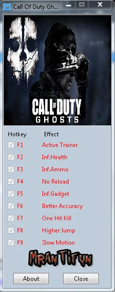 Call of Duty ~ Ghosts: Трейнер/Trainer (+8) [Update 3] {MrAntiFun}