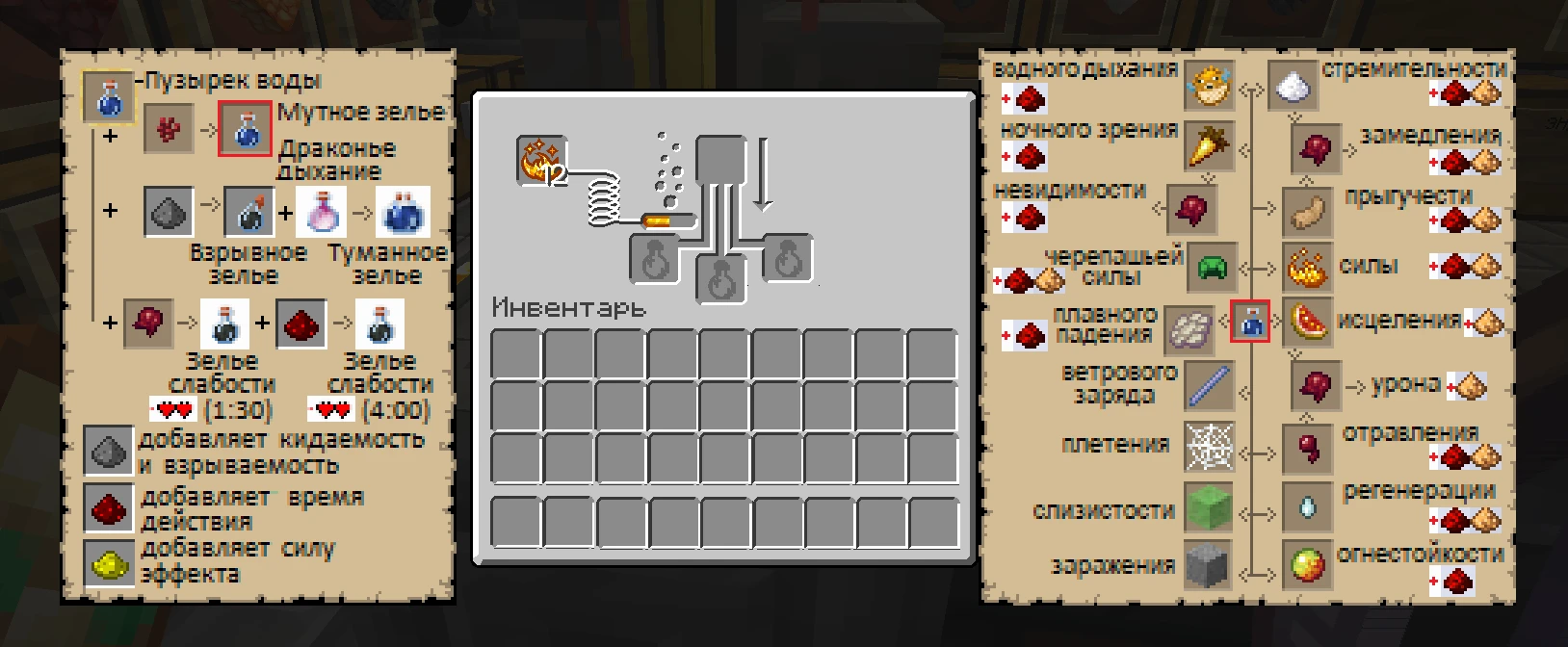 Minecraft Java Edition "Текстурпак In-Game Brewing Guide" [1.21.8]