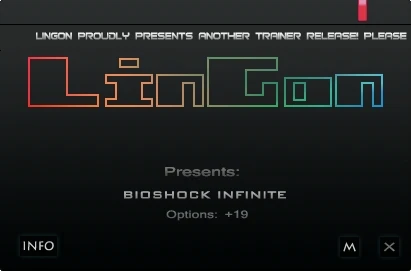 BioShock Infinite: Трейнер/Trainer (+21) [1.1.24.21018] {LinGon}