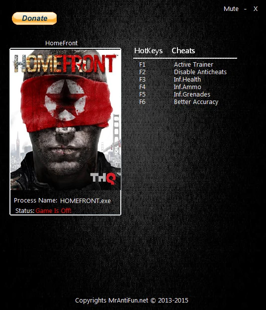 Homefront: Трейнер/Trainer (+4) [1.5.5] {MrAntiFun}