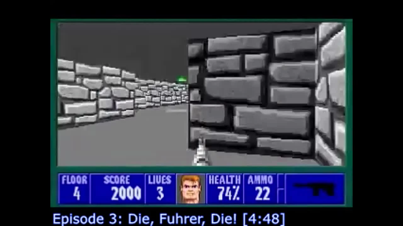 Скоростное прохождение Wolfenstein 3D [32:50]