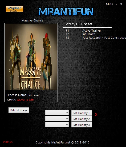 Massive Chalice: Трейнер/Trainer (+3) [1.1.2016] {MrAntiFun}