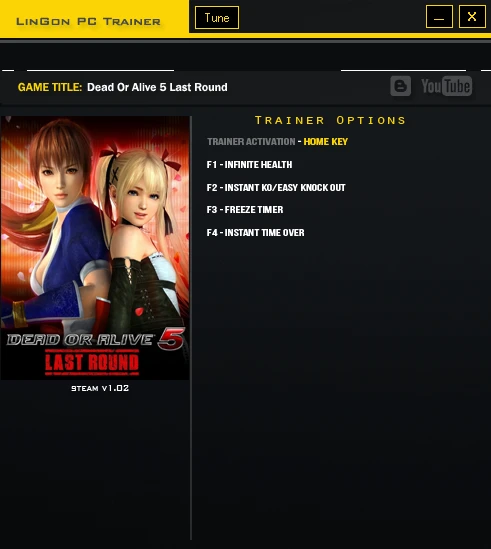Dead Or Alive 5 - Last Round: Трейнер/Trainer (+4) [1.02] {LinGon}