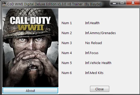 Call of Duty: WWII: Трейнер/Trainer (+6) [1.3.0.15989] {Blayde}