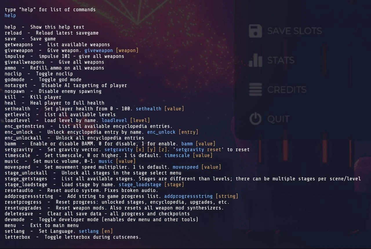 Vertigo 2 "Все консольные команды"