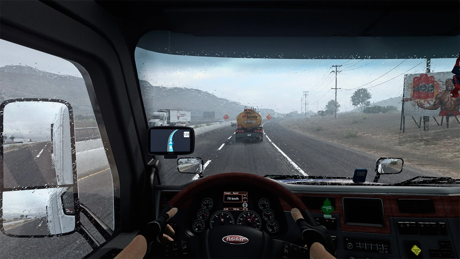American Truck Simulator "Реалистичный дождь" [v4.7.1]
